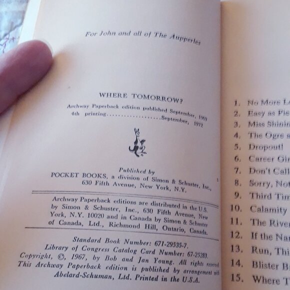 Vintage 70s Where Tomorrow? YA Book - Picture 5 of 5